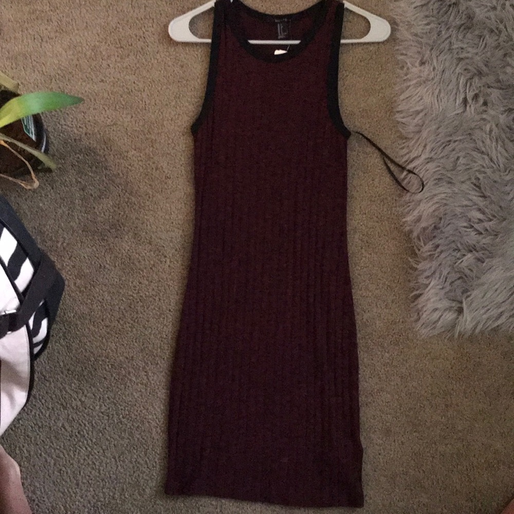 Burgundy tee shirt dress